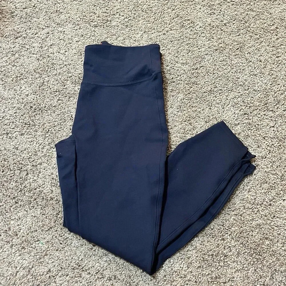 SPANX Women's Ankle‎ Length Ponte Leggings Size S Navy Blue Slimming Stretch - Picture 1 of 9
